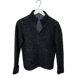 Eagle's Eye Wool Zip Up Dark Gray Cardigan - Women's Size M